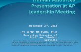 Human Resources Presentation at  AP Leadership Meeting