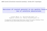Emissions of crustal material in air quality forecast systems: Use of satellite observations