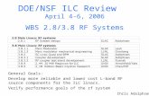 DOE/NSF ILC Review April 4-6, 2006 WBS 2.8/3.8 RF Systems