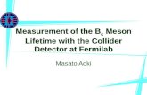 Measurement of the B c  Meson Lifetime with the Collider Detector at Fermilab