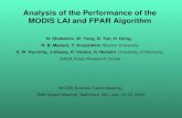 Analysis of the Performance of the  MODIS LAI and FPAR Algorithm