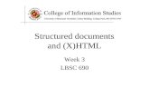Structured documents and (X)HTML