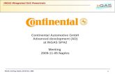 Continental Automotive GmbH Advanced development (AD) at INGAS SPA2 Meeting  2009-11-05 Naples