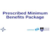 Prescribed Minimum Benefits Package