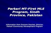 Parkari MT-First MLE Program, Sindh Province, Pakistan