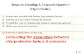 Steps to Creating A Research Question (Hypothesis):