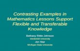 Contrasting Examples in Mathematics Lessons Support Flexible and Transferable Knowledge