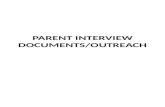 PARENT INTERVIEW DOCUMENTS/OUTREACH