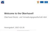 Welcome to the Oberhavel! Oberhavel Besitz- und Verwaltungsgesellschaft mbH