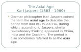 The Axial Age  Karl Jaspers (1883 - 1969)