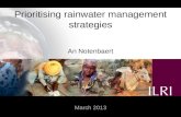 Prioritising  rainwater management  strategies An Notenbaert March 2013