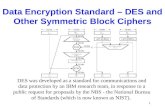 Data Encryption Standard – DES and Other Symmetric Block Ciphers