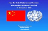 How the United Nations does Business  Procurement Orientation in China 19 September  2003