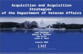 Acquisition and Acquisition Strategies  of the Department of Veteran Affairs