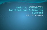 Unit 3:  Financial Institutions  &  Banking Systems