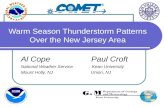 Warm Season Thunderstorm Patterns Over the New Jersey Area