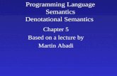 Programming Language Semantics Denotational Semantics