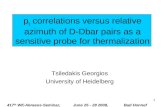 p t  correlations versus relative azimuth of D-Dbar pairs as a sensitive probe for thermalization