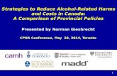 Presented by  Norman Giesbrecht CPHA Conference, May  28, 2014, Toronto