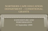 NORTHERN CAPE EDUCATION DEPARTMENT – CONDITIONAL GRANTS