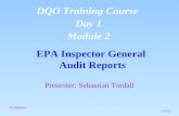 EPA Inspector General  Audit Reports