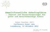 Peter  Poschen (BIT) Conférence  Green Jobs  Luxembourg, 13  décembre  2012