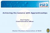 Achieving the balance with Apprenticeships