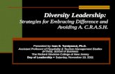 Diversity Leadership: Strategies for Embracing Difference and Avoiding A. C.R.A.S.H.