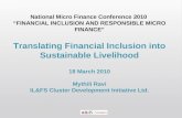 National Micro Finance Conference 2010  “FINANCIAL INCLUSION AND RESPONSIBLE MICRO FINANCE”