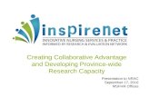 Creating Collaborative Advantage and Developing Province-wide Research Capacity