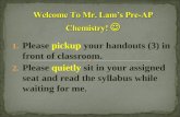 Welcome To Mr. Lam’s Pre-AP Chemistry!