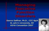 Managing Executive Function Disorders