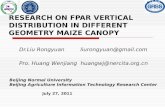 RESEARCH ON FPAR VERTICAL DISTRIBUTION IN DIFFERENT GEOMETRY MAIZE CANOPY