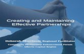 Creating and Maintaining  Effective Partnerships