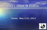 FAQ’s about IB Exams