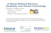 A World Without Barriers:  Disability and Virtual Technology