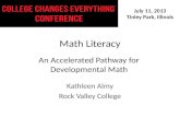 Math Literacy An Accelerated Pathway for  Developmental Math