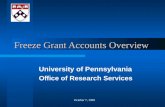 Freeze Grant Accounts Overview