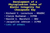 Development of a Phytoplankton Index of Biotic Integrity for Chesapeake Bay