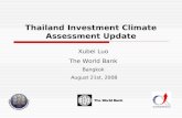 Thailand Investment Climate Assessment Update