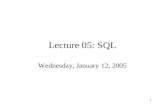 Lecture 05: SQL