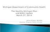 Michigan Department of Community Health The Healthy Michigan Plan  and MAGI Update March 27, 2014