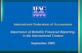 International Federation of Accountants Importance of Reliable Financial Reporting