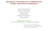 Quantum Simulations of Materials Under Extreme Conditions