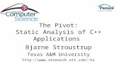 The Pivot: Static Analysis of C++ Applications