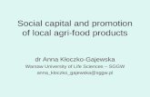 Social capital and promotion of local agri-food products