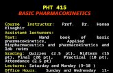 PHT 415 BASIC PHARMACOKINETICS