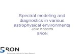 Spectral modeling and diagnostics in various astrophysical environments