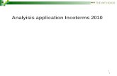 Analyisis application Incoterms 2010