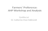 Farmers’ Preference: AHP Workshop and Analysis